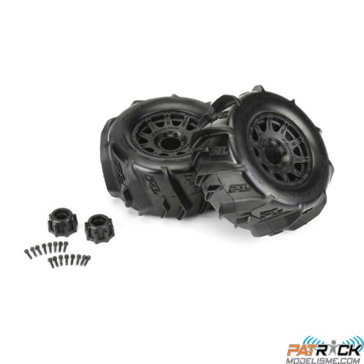 Roues Proline Dumont Paddle 3,8" (paire) Hex amovibles 17mm AV/AR 1/8e MT