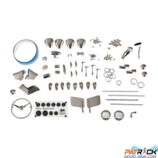Kit Accessoires en métal pour Amati Italian Runabout Riva Aquarama