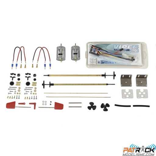 1/10e Kit de motorisation Amati Runabout Italien Riva Aquarama 1970