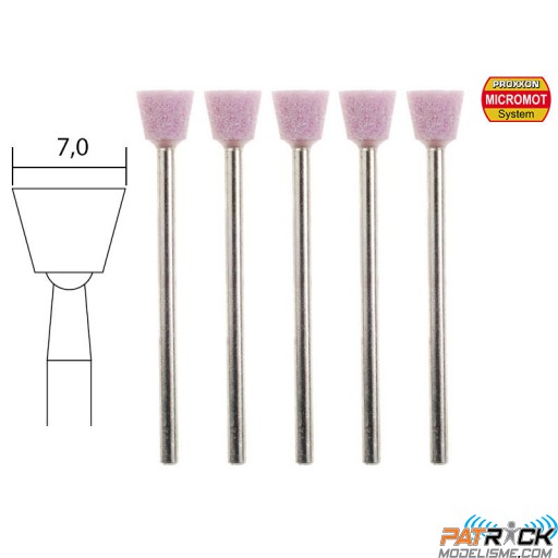 5 meules côniques 7mm Proxxon MICROMOT
