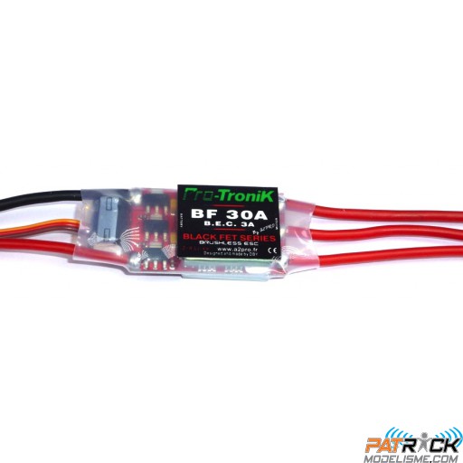 Contrôleur Pro-Tronik-ESC BF30A Bec 3A - Black Fet series (2 à 4S Lipo)