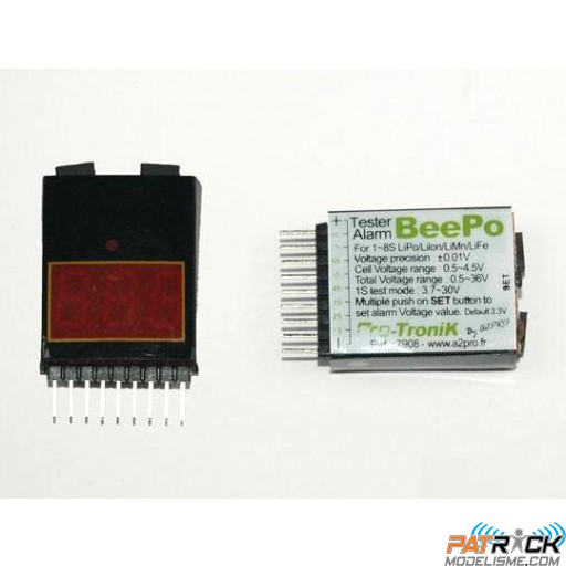 BeePo 8S - Testeur et buzzer pour accus LiPo 
