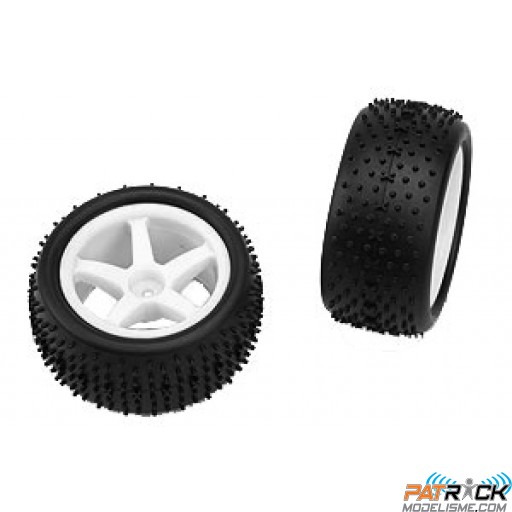 Roue blanche complète avant picot/buggy (paire) – GB2/GB4/Radicator