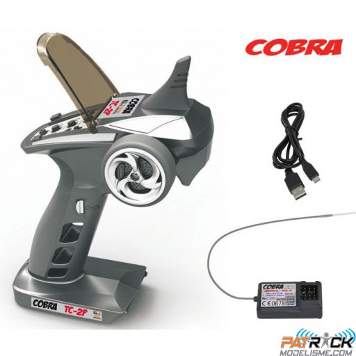 Radio à volant COBRA TC-2P + récepteur et accu tx