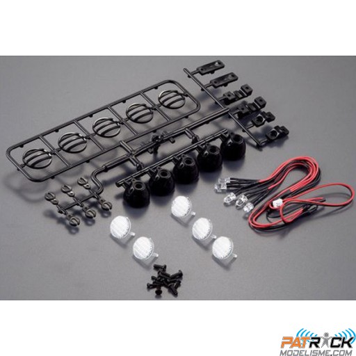 Barre de toit noir 5 Leds blanches pour Scales et Crawlers.