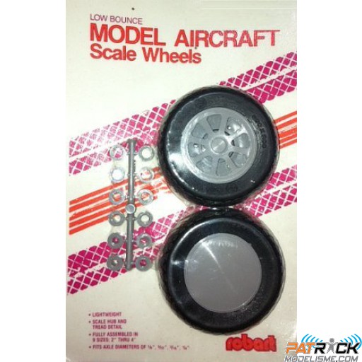 Roue avion 3'' diamond tread, jante nylon (paire)