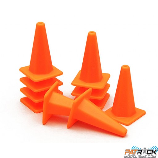 Cône de signalisation (10pcs) Orange - 1/10e