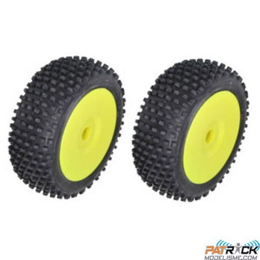 Roues RCsystem 1/8e Buggy avec jantes jaune RC809T