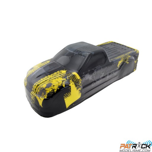 Carrosserie JAUNE RC SYSTEM Monster Truck RC909T/RC706T/RC708T et T2m Pirate XT R - 1/10e