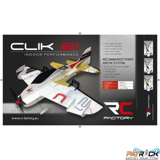 Avion RC Factory Clik 21 Bleu
