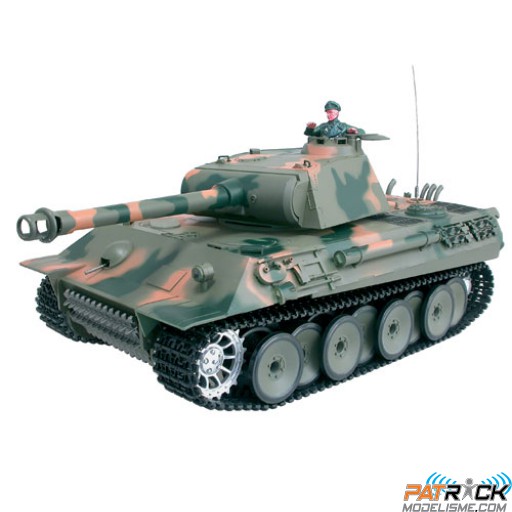 Char d'assault RC électriques 1/16 German panther (bruit et fumée) complet RTR