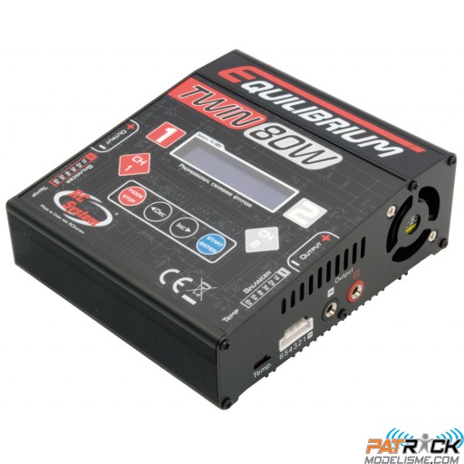 Chargeur Rc system EQUILIBRIUM TWIN 2X80W - 12V/USB
