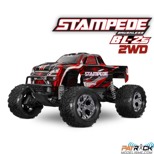 Traxxas Stampede 4x2 BL-2S Clipless Rouge