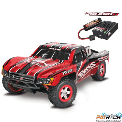 Traxxas Slash 1/16e 4WD Brushed Rouge avec accus/chargeur USB SUR-COMMANDE