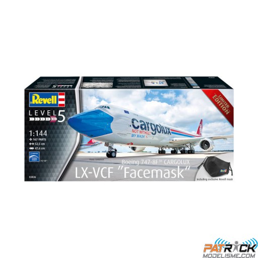 1/144e Revell Boeing 747-8F CARGOLUX LX-VCF