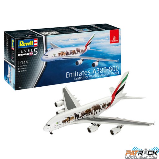 1/144e Revell Airbus A380-800 Emirates "Wildlife Aircraft Model"