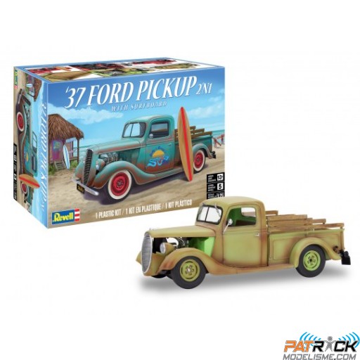 1/25e Revell 1937 Ford Pickup Street Rod with Surf Board