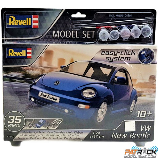1/24e Revell Model set VW New Beetle Easy click system