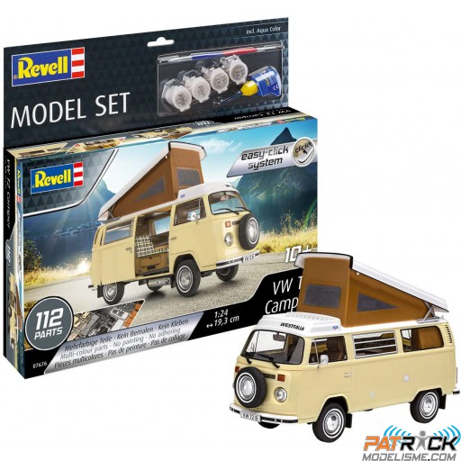 1/24e Revell Model Set VW T2 Camper Easy click system