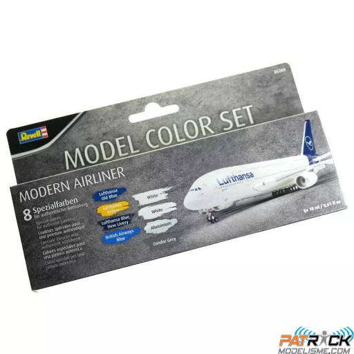 Set pots de peinture Aqua Revell Avion de ligne - REVELL 36203