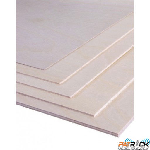Planche contreplaqué hêtre pour avion, format 5x300x600mm pièce 