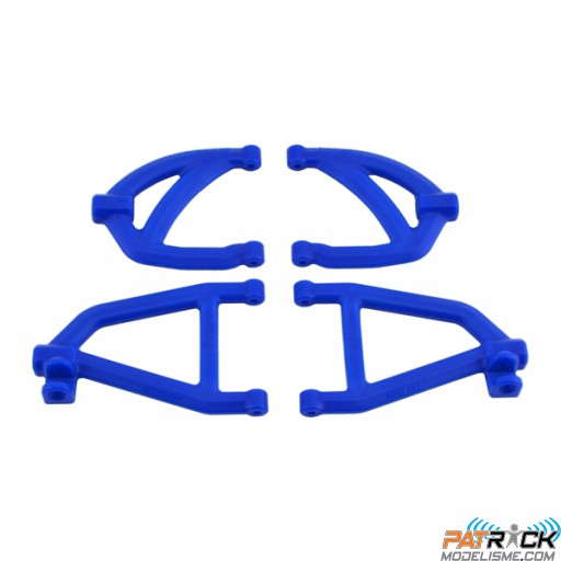 Triangles arrières inférieurs et supérieurs renforcés bleus – 1/16e-Rally-Slash
