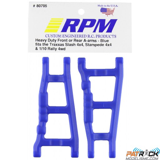 Triangles renforcés avant/arrière gauche bleus 2pcs – Slash/Stampede/Rally 4x4