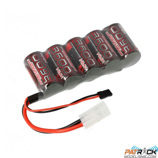 Accu réception pack NiMH 3600 mAh 6.0v Tamiya/JR