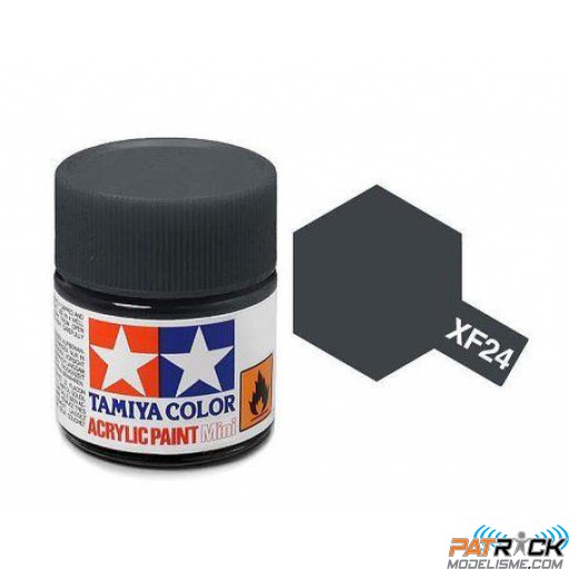 Pot de peinture acrylique Tamiya XF-24 Gris Foncé mat 10ml