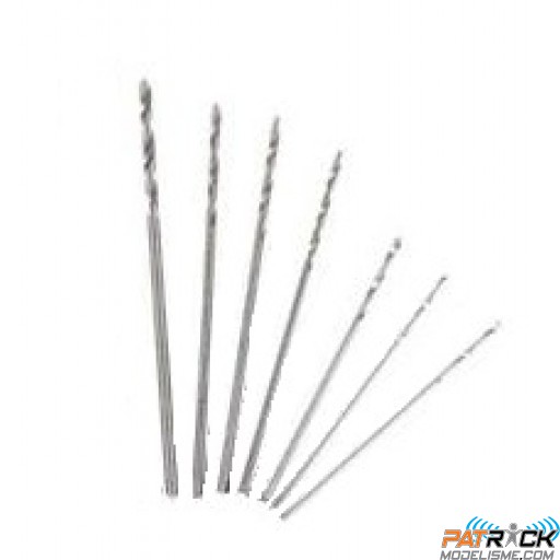 Set de 7 forêts HSS de précision 0.5 à 2.2mm 