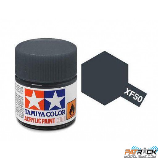 Pot de peinture acrylique Tamiya XF-50 Bleu campagne mat 10ml