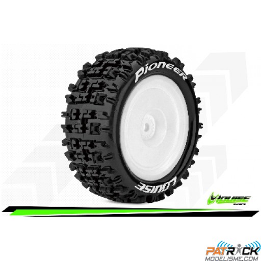 Roues Louise RC E-PIONEER Soft Jantes 2.2 blanche arrière - Hexa 12mm - buggy 1/10