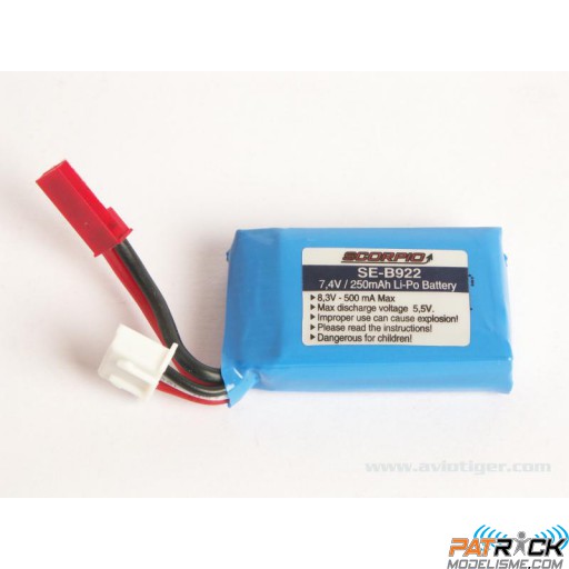 Batterie Lipo Scorpio/Nine Eagles 2s 250mah – FALCO 300-Sky RUNNER-Sky SURFER