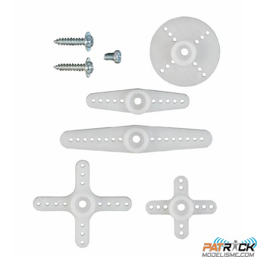 Set palonnier SH-0350/SH-0253/SH-0254/SH/0256 (25 dents) pour servos Savox/Futaba...