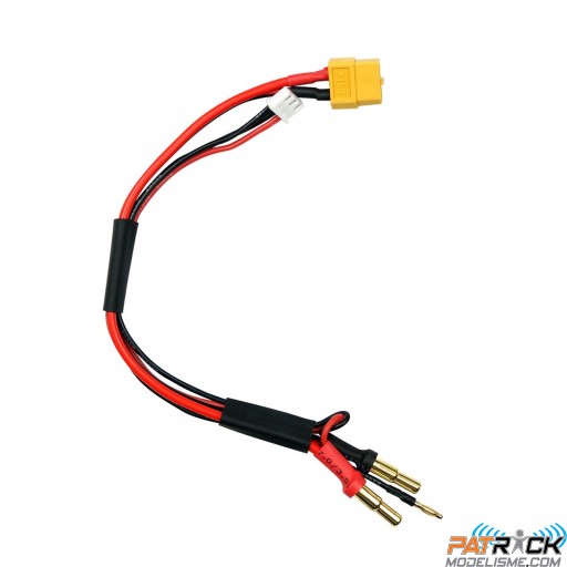 Cordon de charge LiPo 2S XT60 femelle -> Or 4mm et 5mm