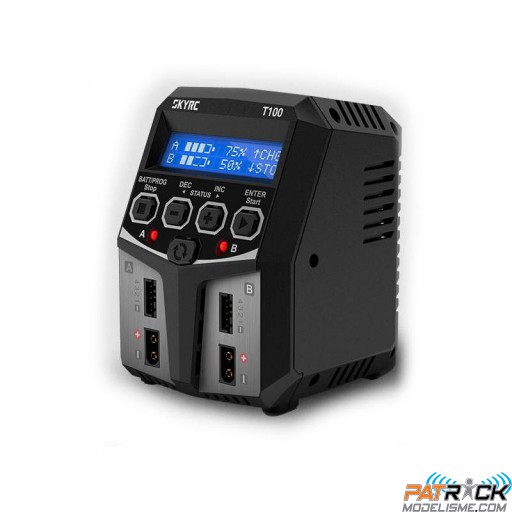 Chargeur SkyRC T100 Duo 2-4s 5A - 2x50w 220v