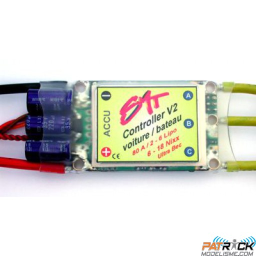 Contrôleur SMT voiture/bateau 80A Ultra Bec 6/18NiMH/2/6él LiPo