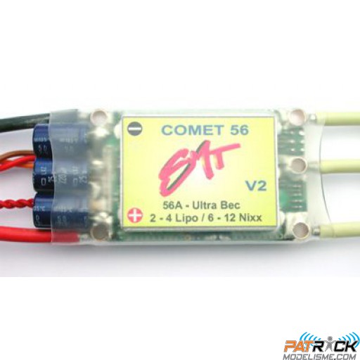 Contrôleur SMT Comet V2 56A Ultra Bec 6/12NiMH/2/4él LiPo-avion/planeur/bateau