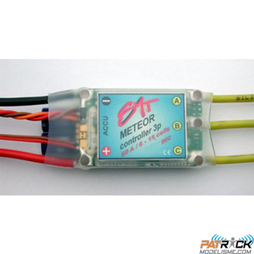 Contrôleur SMT Météor Less 60A Bec 6/12NiMH/2/4él LiPo-bateau