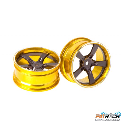 Jante alu CNC Camaro 2011 or et gris 2pcs 1/10