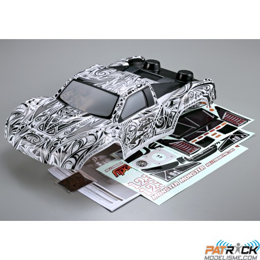 Carrosserie peinte SCT monster Tatoo avec autocollants 1/10