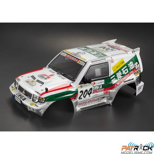 Carrosserie peinte MITSUBISHI PAJERO EVO 1998 "Dakar Rally" 1/10