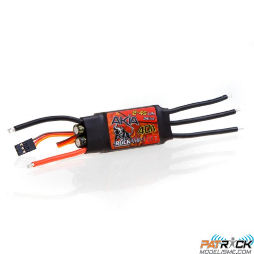 Contrôleur Brushless ESC Rockamp Akia 40A / 2-4S Lipo / 3A BEC