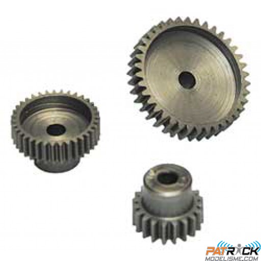 Pignon moteur Acier 21 dents - Module 48dp - axe 3,2mm