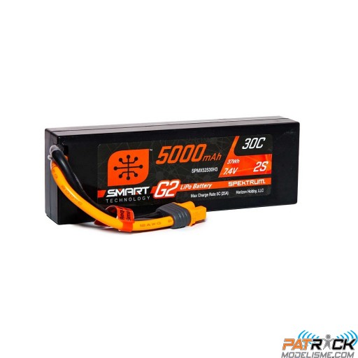 Accu lipo Spektrum Smart G2 2s-7.4V 5000 mAh 30C IC3