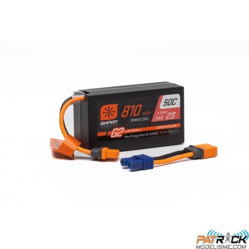 Accu lipo Spektrum Smart 2s-7.4V 810 mAh 50C IC2