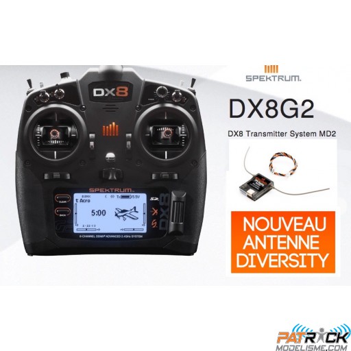 Spektrum DX8 G2 + RX QUAD DIVERSITY SPM4648