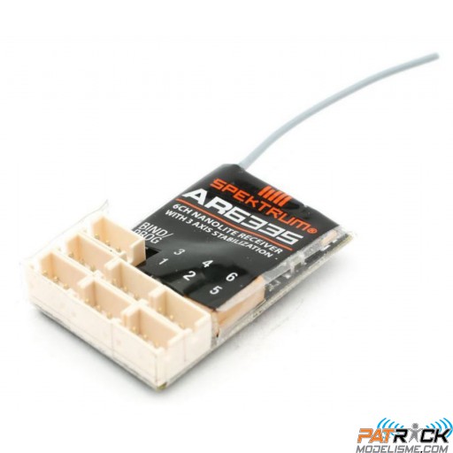 Récepteur Spektrum Nanolite AR6335 2.4GHz DSMX 6 voies avec système AS3X