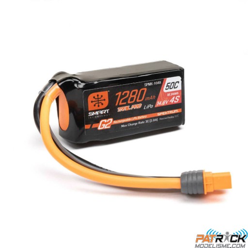Accu lipo Spektrum SMART G2 Trail Pro 4s-14.8V 1280mAh 50C IC3