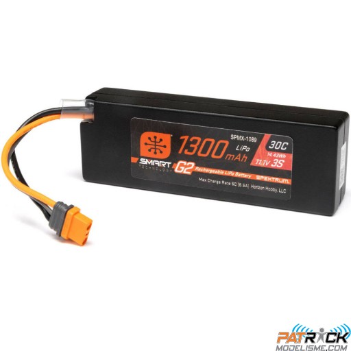 Batterie LiPo Spektrum Smart G2 11,1V 3S 1300 mAh 30C IC2